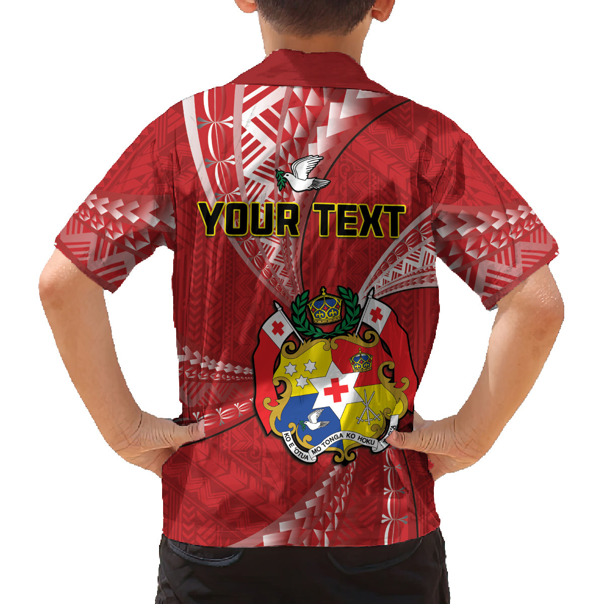 Personalised Tonga Independence Day Family Matching Puletasi and Hawaiian Shirt Happy 54th Independence Anniversary Ngatu Pattern LT14 - Polynesian Pride