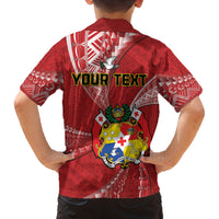Personalised Tonga Independence Day Family Matching Puletasi and Hawaiian Shirt Happy 54th Independence Anniversary Ngatu Pattern LT14 - Polynesian Pride