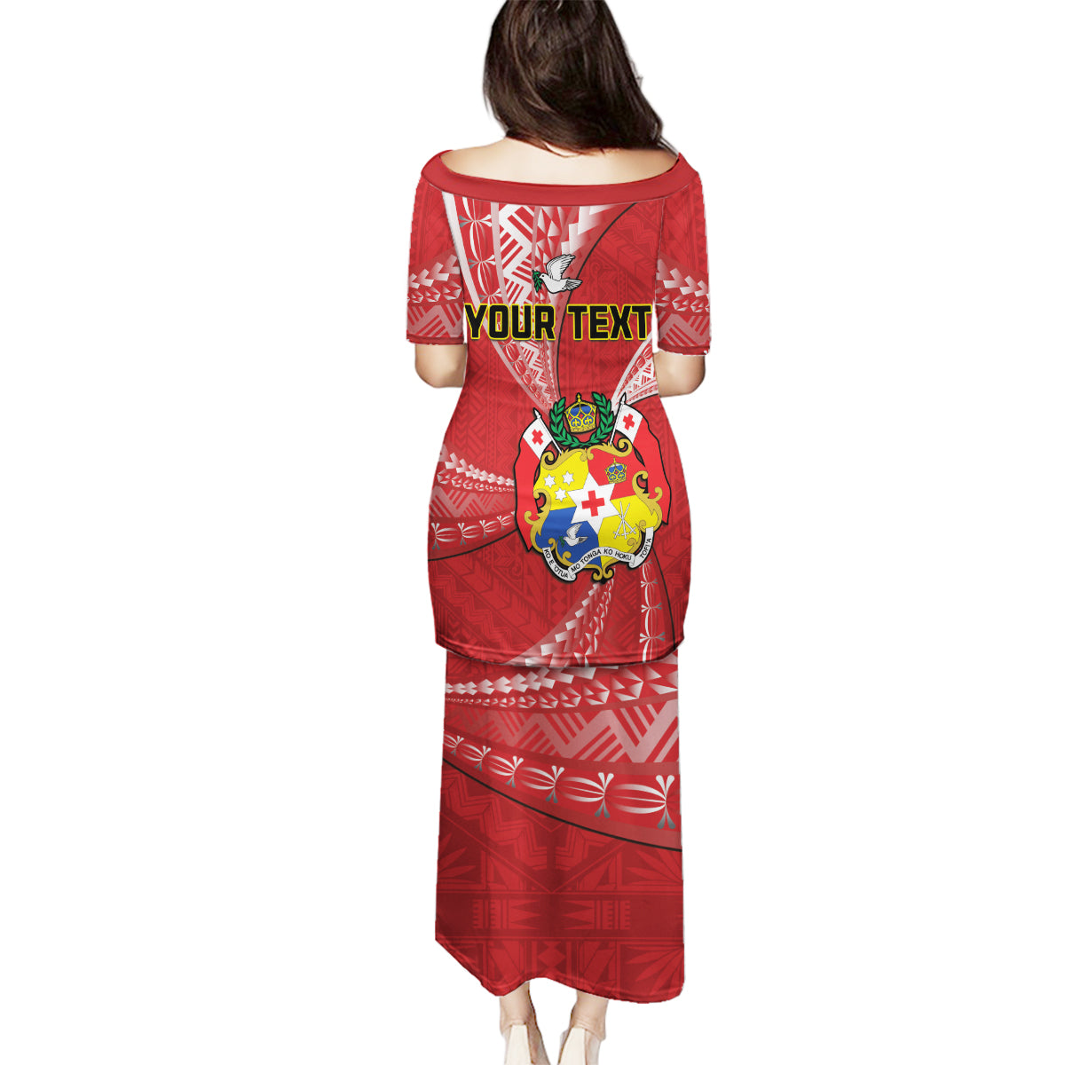 Personalised Tonga Independence Day Family Matching Puletasi and Hawaiian Shirt Happy 54th Independence Anniversary Ngatu Pattern LT14 - Polynesian Pride