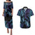 Polynesia Sea Turtle Day Couples Matching Puletasi and Hawaiian Shirt Tribal Honu Plumeria Polynesian Pattern