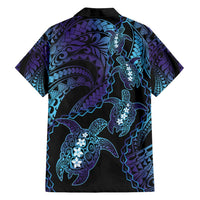 Polynesia Sea Turtle Day Family Matching Off Shoulder Maxi Dress and Hawaiian Shirt Tribal Honu Plumeria Polynesian Pattern