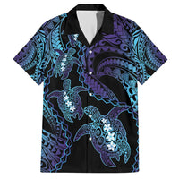 Polynesia Sea Turtle Day Family Matching Short Sleeve Bodycon Dress and Hawaiian Shirt Tribal Honu Plumeria Polynesian Pattern