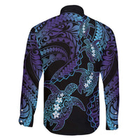 Polynesia Sea Turtle Day Family Matching Short Sleeve Bodycon Dress and Hawaiian Shirt Tribal Honu Plumeria Polynesian Pattern