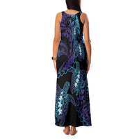 Polynesia Sea Turtle Day Family Matching Tank Maxi Dress and Hawaiian Shirt Tribal Honu Plumeria Polynesian Pattern