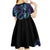 Polynesia Sea Turtle Day Kid Short Sleeve Dress Tribal Honu Plumeria Polynesian Pattern