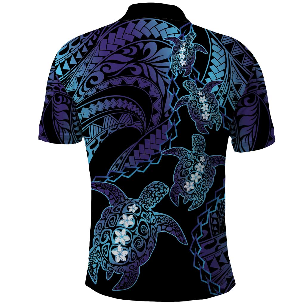 Polynesia Sea Turtle Day Polo Shirt Tribal Honu Plumeria Polynesian Pattern