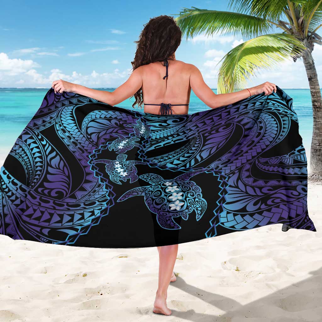 Polynesia Sea Turtle Day Sarong Tribal Honu Plumeria Polynesian Pattern