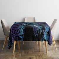 Polynesia Sea Turtle Day Tablecloth Tribal Honu Plumeria Polynesian Pattern