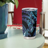 Polynesia Sea Turtle Day Tumbler Cup Tribal Honu Plumeria Polynesian Pattern