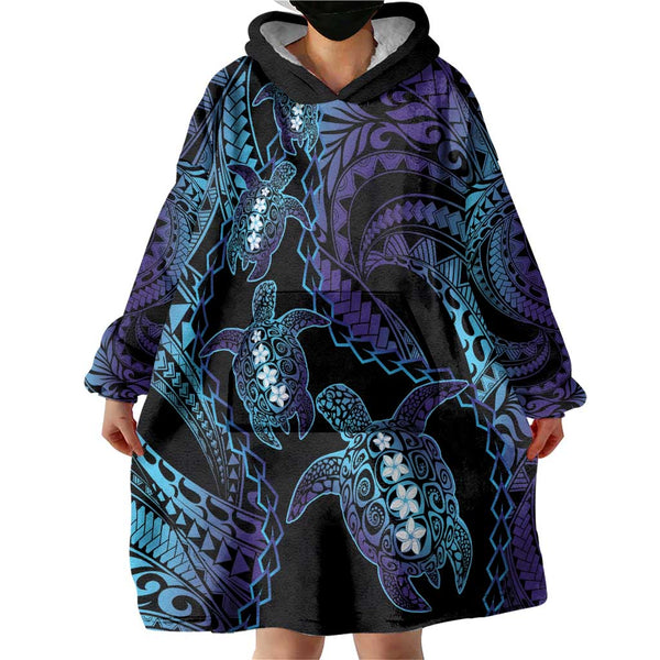 Tuvalu Hoodie - Tribal Plumeria Pattern
