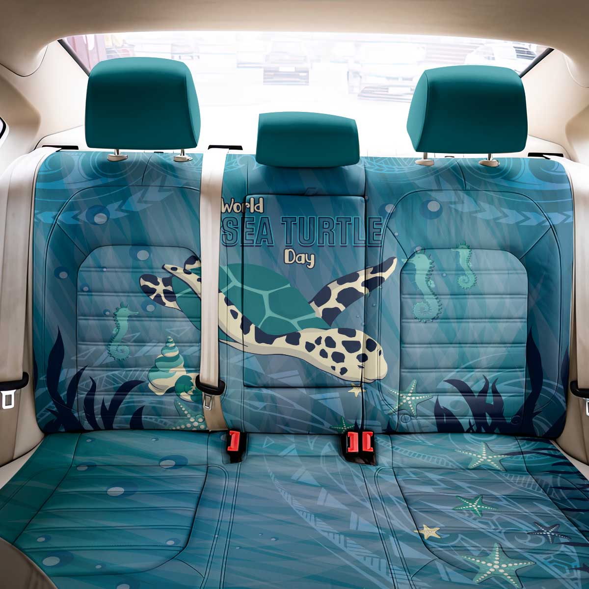 World Sea Turtle Day Polynesia Back Car Seat Cover Go With The Flow