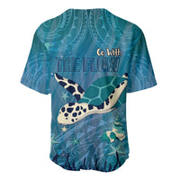 World Sea Turtle Day Polynesia Baseball Jersey Go With The Flow