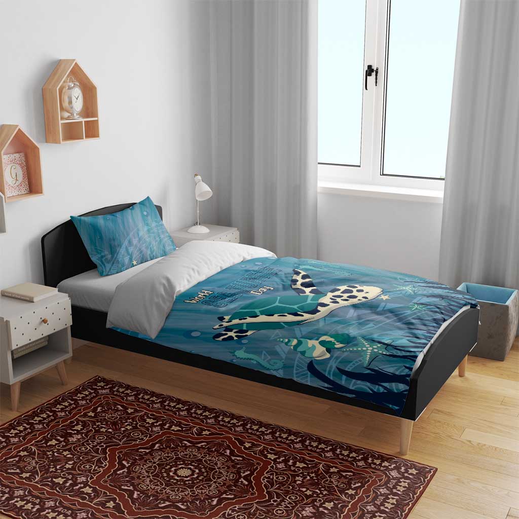 World Sea Turtle Day Polynesia Bedding Set Go With The Flow