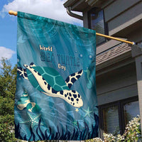 World Sea Turtle Day Polynesia Garden Flag Go With The Flow