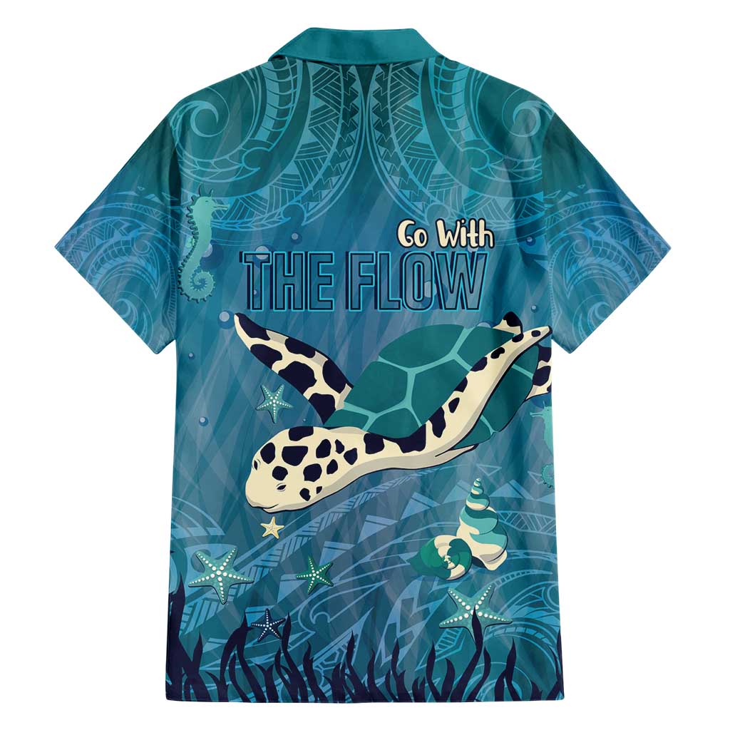 World Sea Turtle Day Polynesia Hawaiian Shirt Go With The Flow