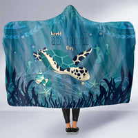 World Sea Turtle Day Polynesia Hooded Blanket Go With The Flow