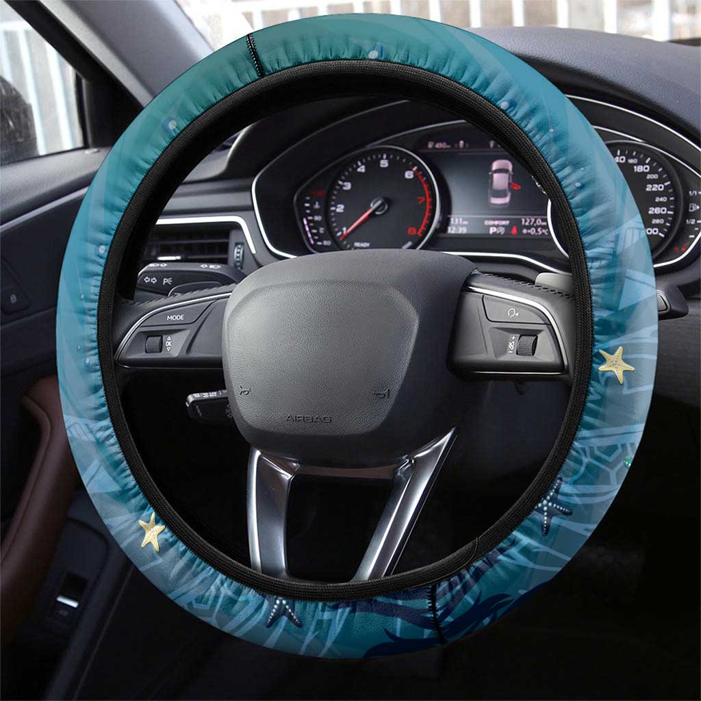 World Sea Turtle Day Polynesia Steering Wheel Cover Go With The Flow