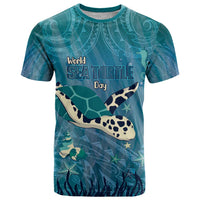 World Sea Turtle Day Polynesia T Shirt Go With The Flow