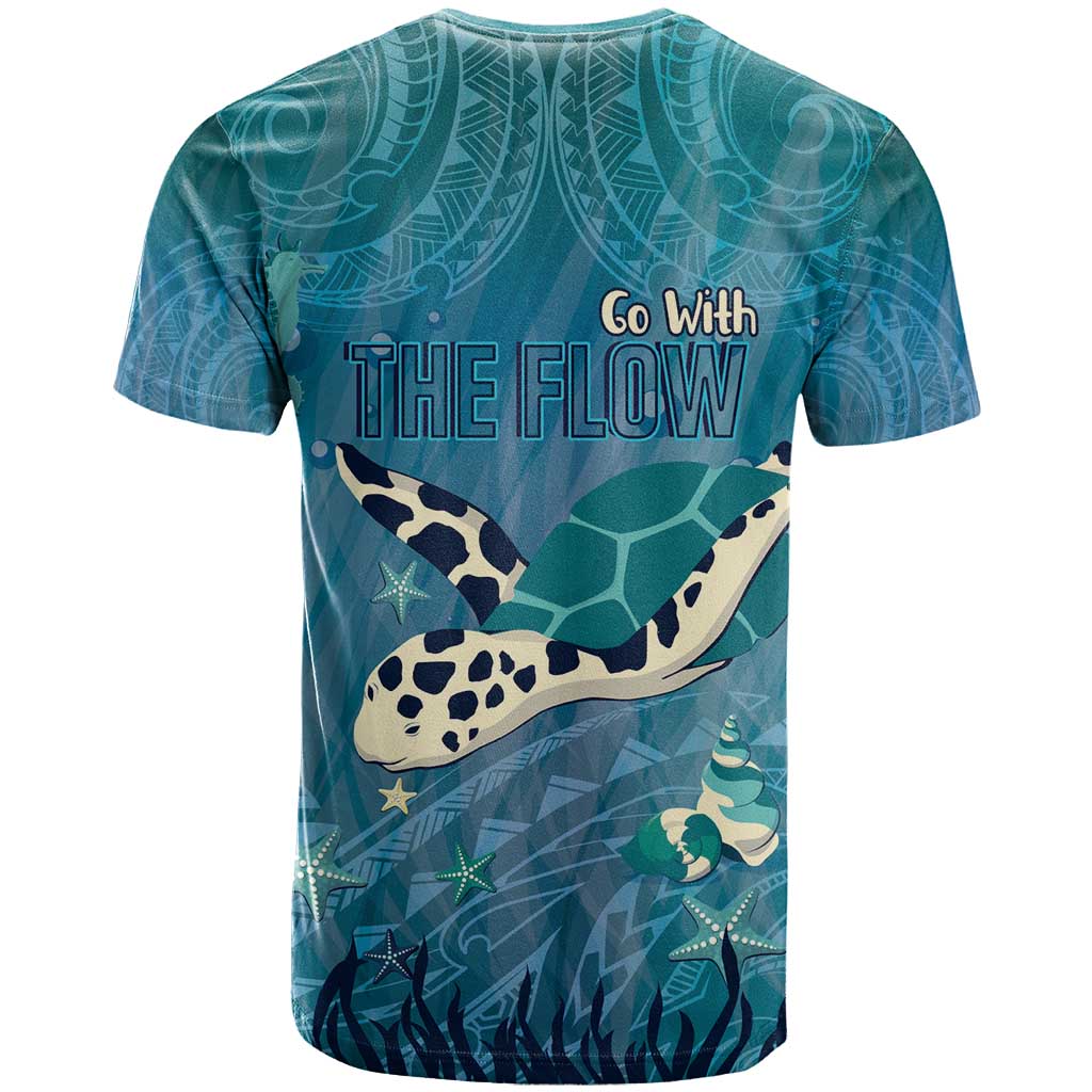 World Sea Turtle Day Polynesia T Shirt Go With The Flow
