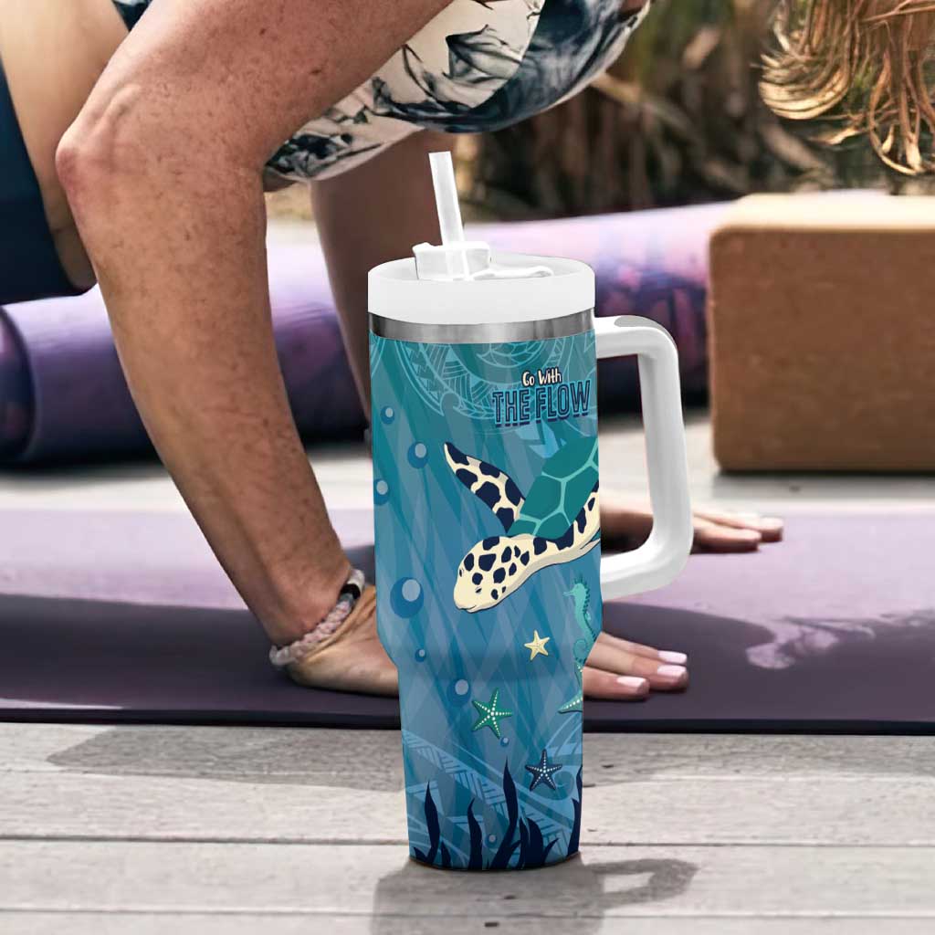 World Sea Turtle Day Polynesia Tumbler With Handle Go With The Flow
