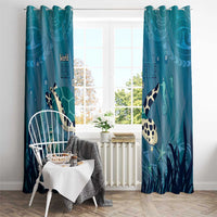 World Sea Turtle Day Polynesia Window Curtain Go With The Flow