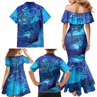Kuri New Zealand Matariki Family Matching Mermaid Dress and Hawaiian Shirt Aotearoa Dog Waka Maori New Year Galaxy Vibes