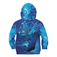 Kuri New Zealand Matariki Kid Hoodie Aotearoa Dog Waka Maori New Year Galaxy Vibes