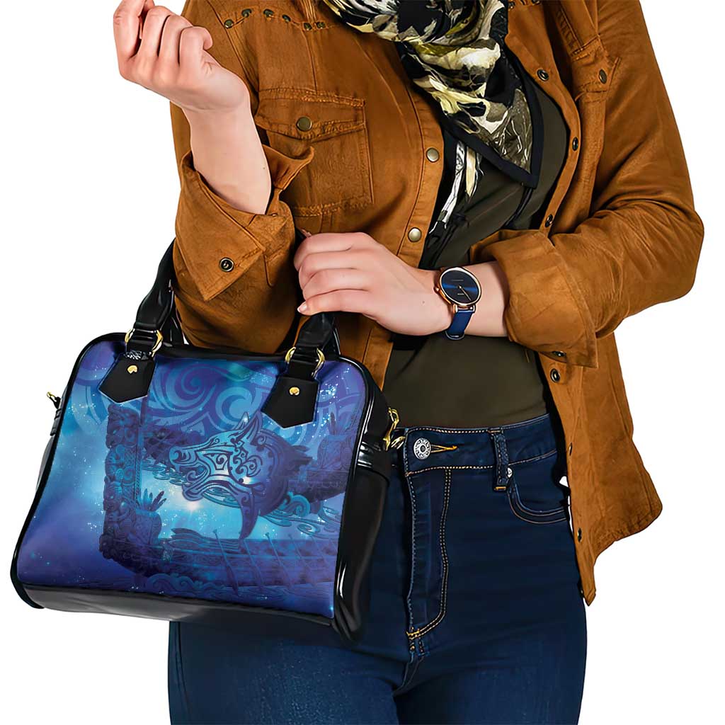 Kuri New Zealand Matariki Shoulder Handbag Aotearoa Dog Waka Maori New Year Galaxy Vibes LT14 - Polynesian Pride
