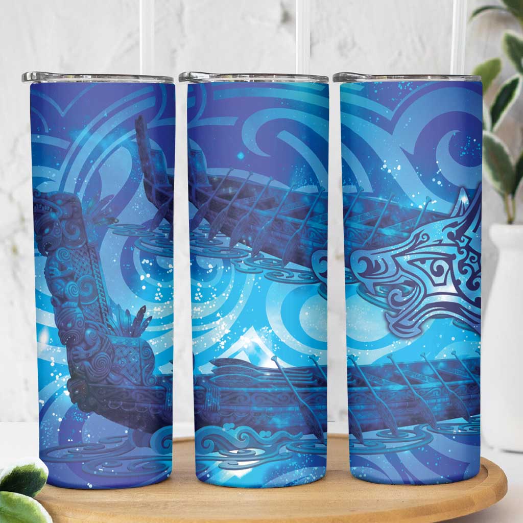 Kuri New Zealand Matariki Skinny Tumbler Aotearoa Dog Waka Maori New Year Galaxy Vibes