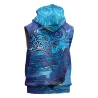 Kuri New Zealand Matariki Sleeveless Zip Hoodie Aotearoa Dog Waka Maori New Year Galaxy Vibes