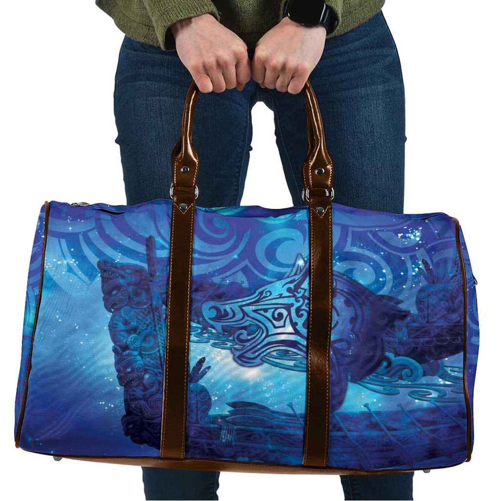 Kuri New Zealand Matariki Travel Bag Aotearoa Dog Waka Maori New Year Galaxy Vibes