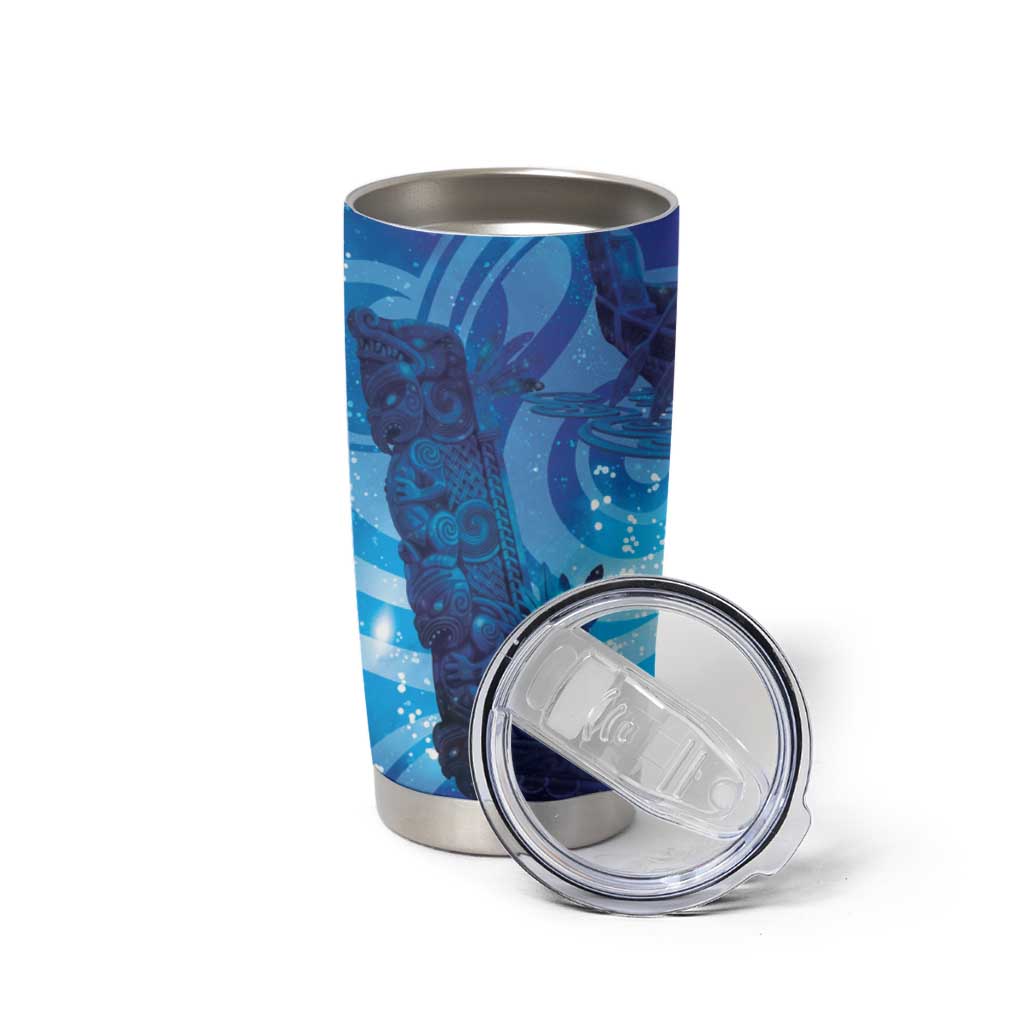 Kuri New Zealand Matariki Tumbler Cup Aotearoa Dog Waka Maori New Year Galaxy Vibes LT14 - Polynesian Pride