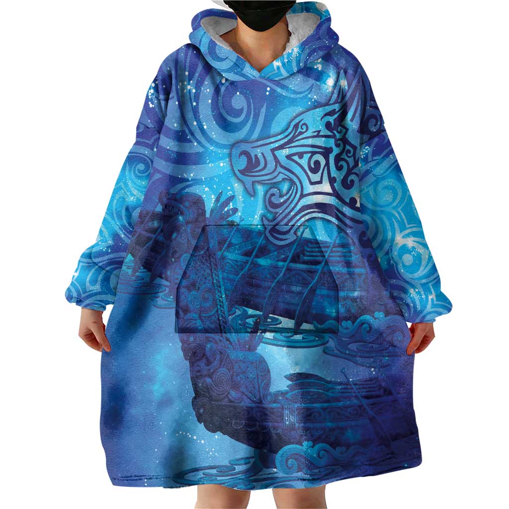Kuri New Zealand Matariki Wearable Blanket Hoodie Aotearoa Dog Waka Maori New Year Galaxy Vibes