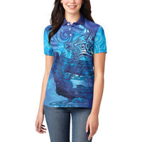 Kuri New Zealand Matariki Women Polo Shirt Aotearoa Dog Waka Maori New Year Galaxy Vibes