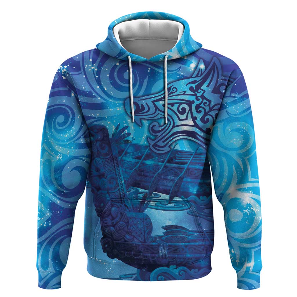 Kuri New Zealand Matariki Zip Hoodie Aotearoa Dog Waka Maori New Year Galaxy Vibes