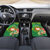 Personalized Manu'a Cession Day Car Mats Tropical Flowers With Polynesian Pattern