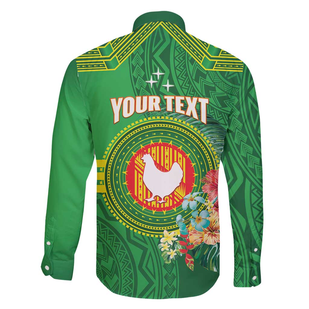 Personalized Manu'a Cession Day Family Matching Off Shoulder Short Dress and Hawaiian Shirt Tropical Flowers With Polynesian Pattern LT14 - Polynesian Pride
