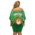 Personalized Manu'a Cession Day Family Matching Off Shoulder Short Dress and Hawaiian Shirt Tropical Flowers With Polynesian Pattern