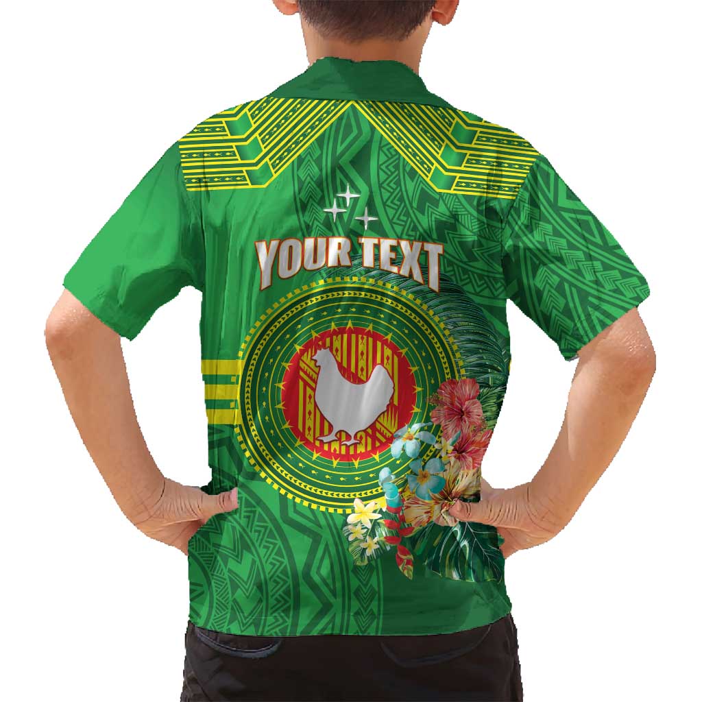 Personalized Manu'a Cession Day Family Matching Puletasi and Hawaiian Shirt Tropical Flowers With Polynesian Pattern