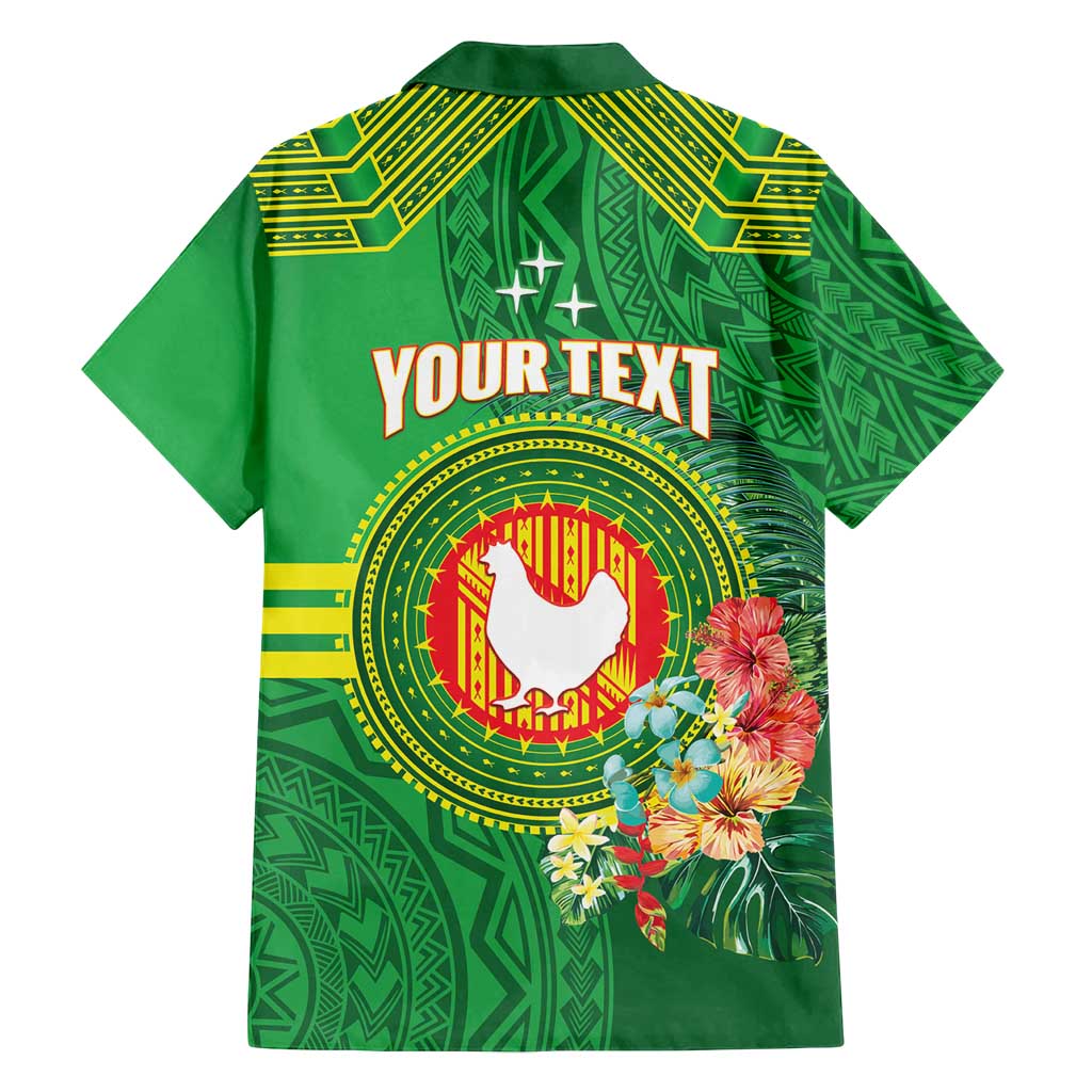 Personalized Manu'a Cession Day Family Matching Puletasi and Hawaiian Shirt Tropical Flowers With Polynesian Pattern