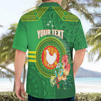 Personalized Manu'a Cession Day Hawaiian Shirt Tropical Flowers With Polynesian Pattern