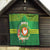 Personalized Manu'a Cession Day Quilt Tropical Flowers With Polynesian Pattern