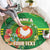 Personalized Manu'a Cession Day Round Carpet Tropical Flowers With Polynesian Pattern