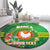 Personalized Manu'a Cession Day Round Carpet Tropical Flowers With Polynesian Pattern