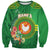 Personalized Manu'a Cession Day Sweatshirt Tropical Flowers With Polynesian Pattern
