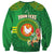 Personalized Manu'a Cession Day Sweatshirt Tropical Flowers With Polynesian Pattern