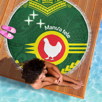 Manu'a Flag Day Beach Blanket Polynesian Pattern National Color Proud