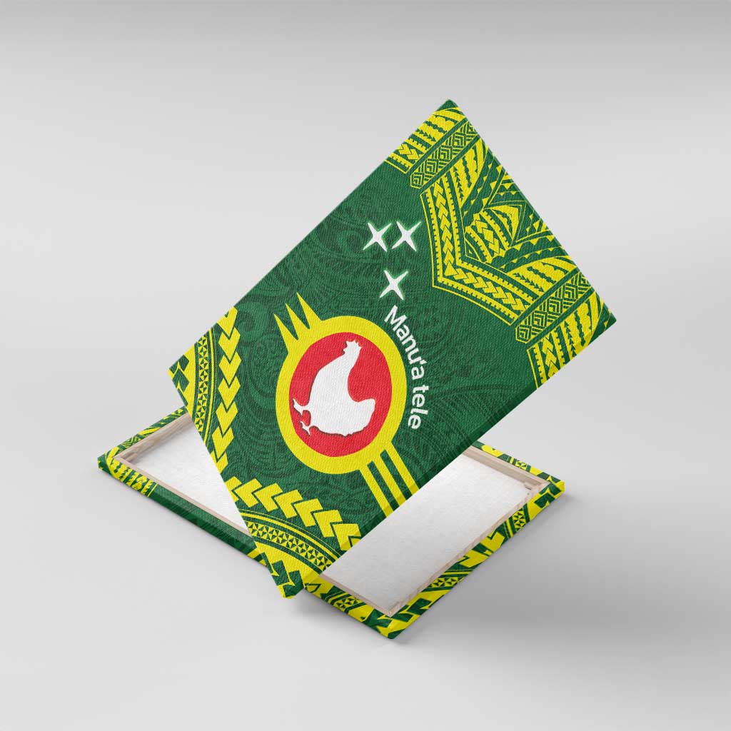 Manu'a Flag Day Canvas Wall Art Polynesian Pattern National Color Proud