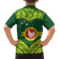 Manu'a Flag Day Family Matching Long Sleeve Bodycon Dress and Hawaiian Shirt Polynesian Pattern National Color Proud LT14 - Polynesian Pride