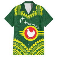 Manu'a Flag Day Family Matching Off The Shoulder Long Sleeve Dress and Hawaiian Shirt Polynesian Pattern National Color Proud